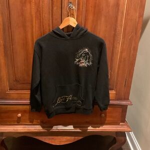 Ed Hardy  By  Christian Audigier  Boys Vintage Black Panther  Hoodie, Size XL